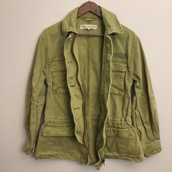 Free People Seize The Day Military Oversized Jacket Size XS - Picture 8 of 14
